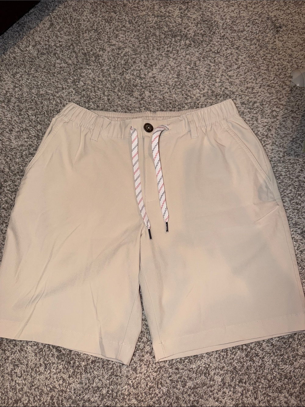 Men's Chubbies Casual Drawstring Shorts in Light Beige
